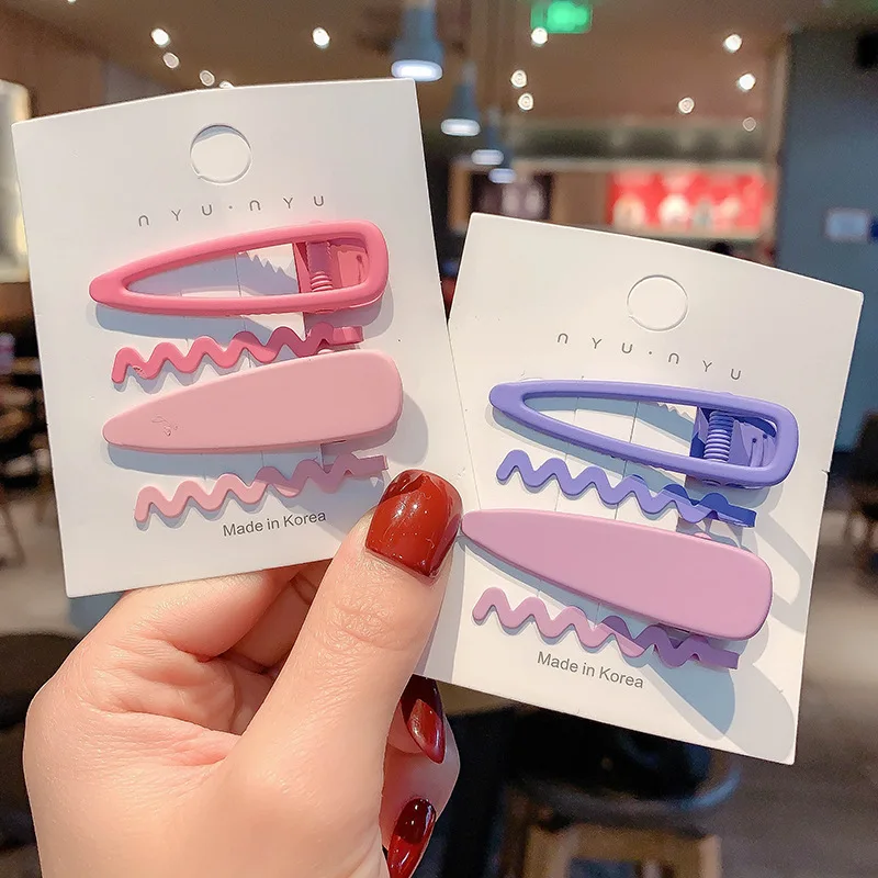 Women Accessories Store - 4 ชิ้น/เซ็ตเด็ก Designer คลิปผม Pins ผู้หญิงขายส่งที่กําหนดเองโลหะ