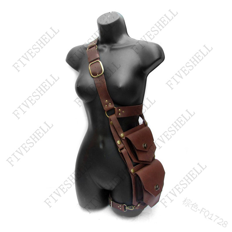 Women'S Viking Accessories - ยุคกลาง Renaissance เอว PU เข็มขัดเอวกระเป๋ากระเป๋าเครื่องแต่งกายสําหรับผู้หญิงผู้ชายไวกิ้งอัศวินโจรสลัดคอสเพลย์หนัง Retro