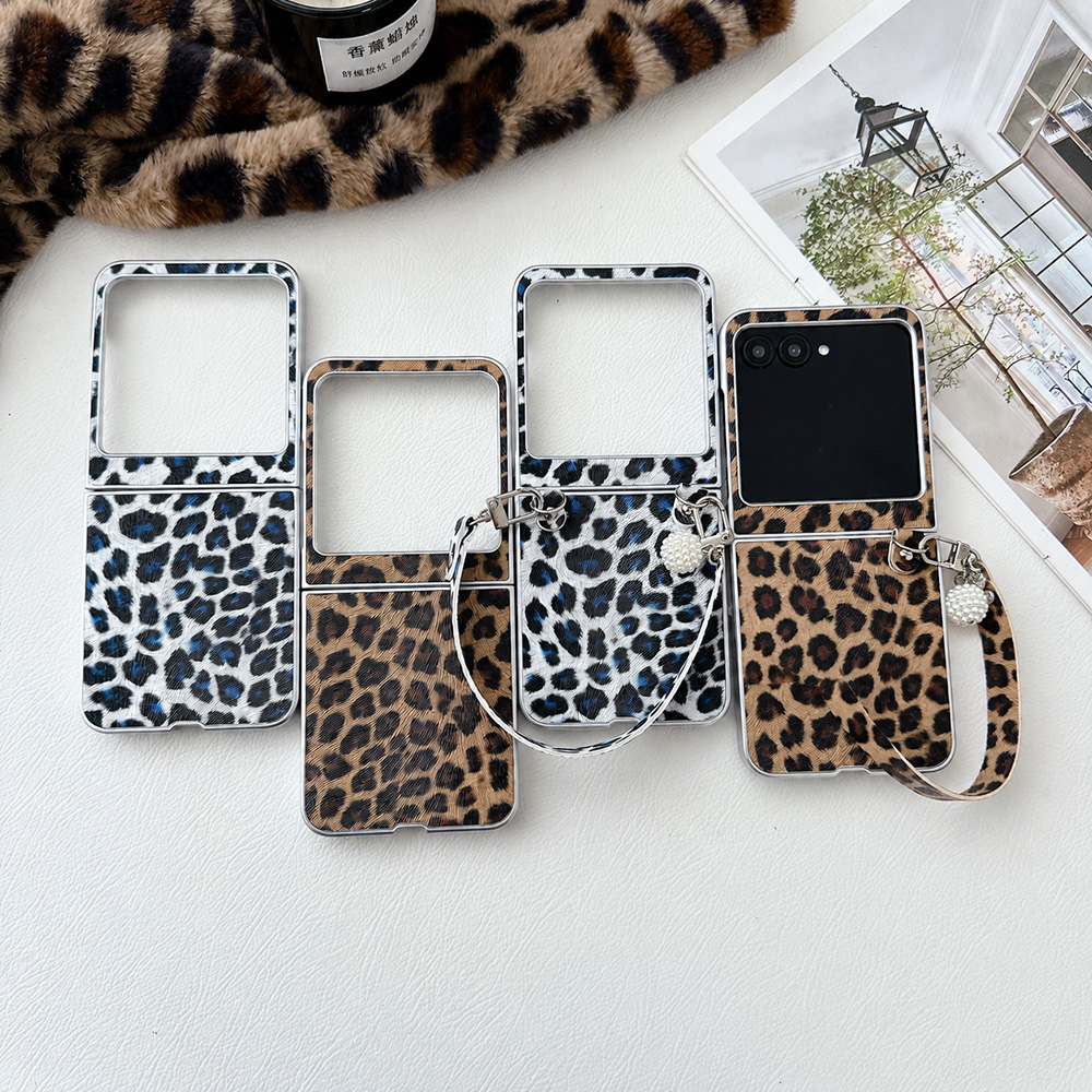Women'S Accessories For Suit - เคสโทรศัพท์พับลายเสือดาวสำหรับโมโตโรล่า ราซ 60 50 อัลตร้าพร้อมสายรัดข้อมือแบบถอดได้ฝาครอบกันกระแทกป้องกันการตกกระแทก