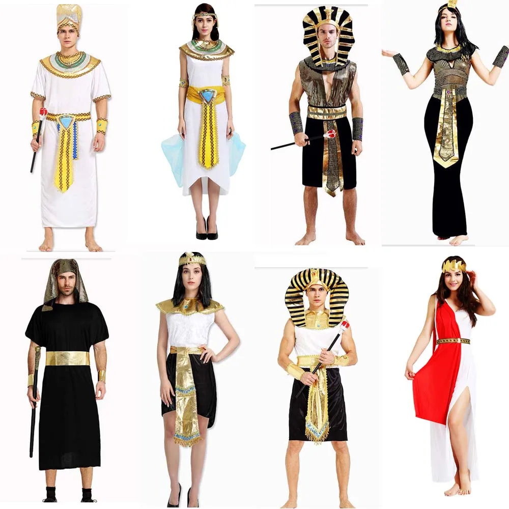 Women Accessories In Egypt - ชุดแฟนซีฟาโรห์อียิปต์โบราณสำหรับผู้ชายและผู้หญิง สไตล์กรีก ชุดคอสเพลย์สำหรับงานเลี้ยงแฟนซีและอุปกรณ์เสริม