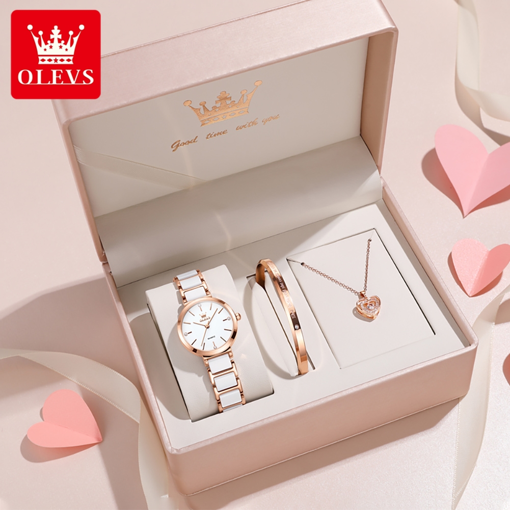 Women Accessories Gift Box - นาฬิกาข้อมือผู้หญิง OLEVS รุ่น 5877 หรูหรา สง่างาม