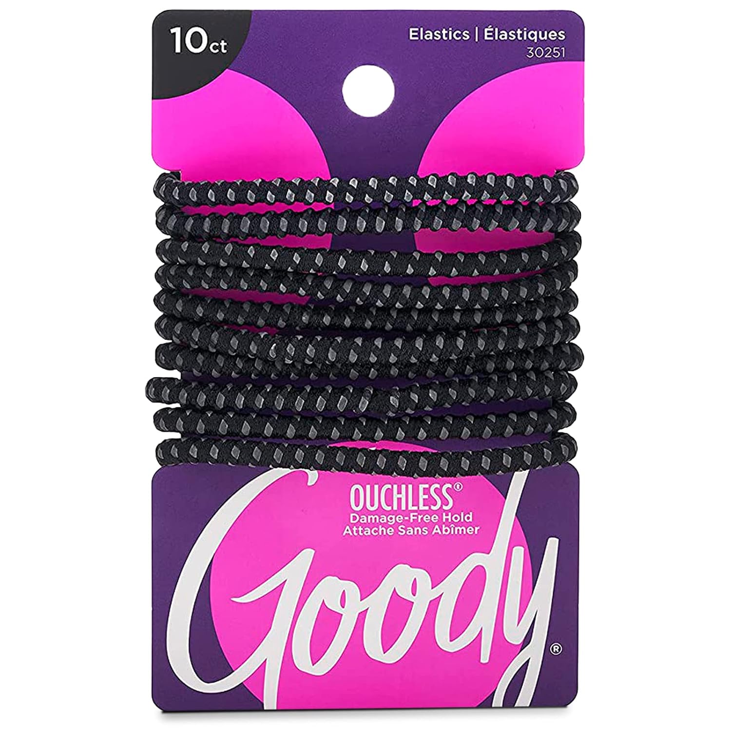 Women Accessories Images - ยางรัดผมแบบไม่ลื่น 10 ชิ้น สีดำ 4 มม.