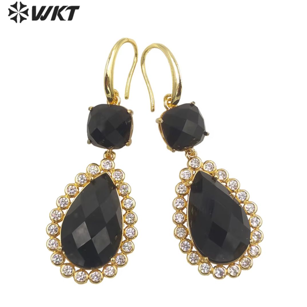 Women'S Accessories Trends 2026 - WKT-E697 WKT 2026 ต่างหูคุณภาพสูง แฟชั่นอัญมณี ชุบทอง