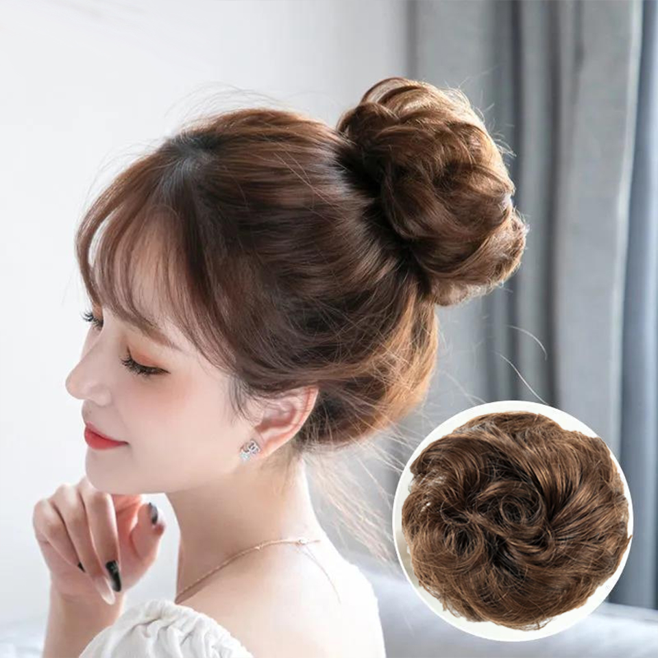 Hair Band Elastic - ผมมวยแบบบราซิลเลี่ยนยืดได้4นิ้วเส้นผมมนุษย์ผมลอนแบบม้วน