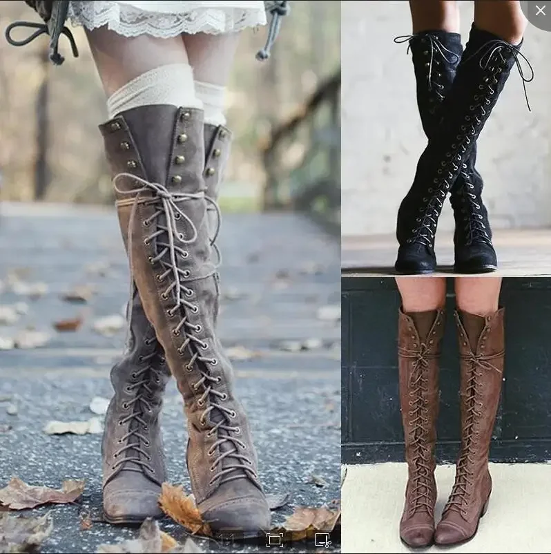 Women'S Viking Accessories - Medieval Costume Knight Boots Viking Cosplay