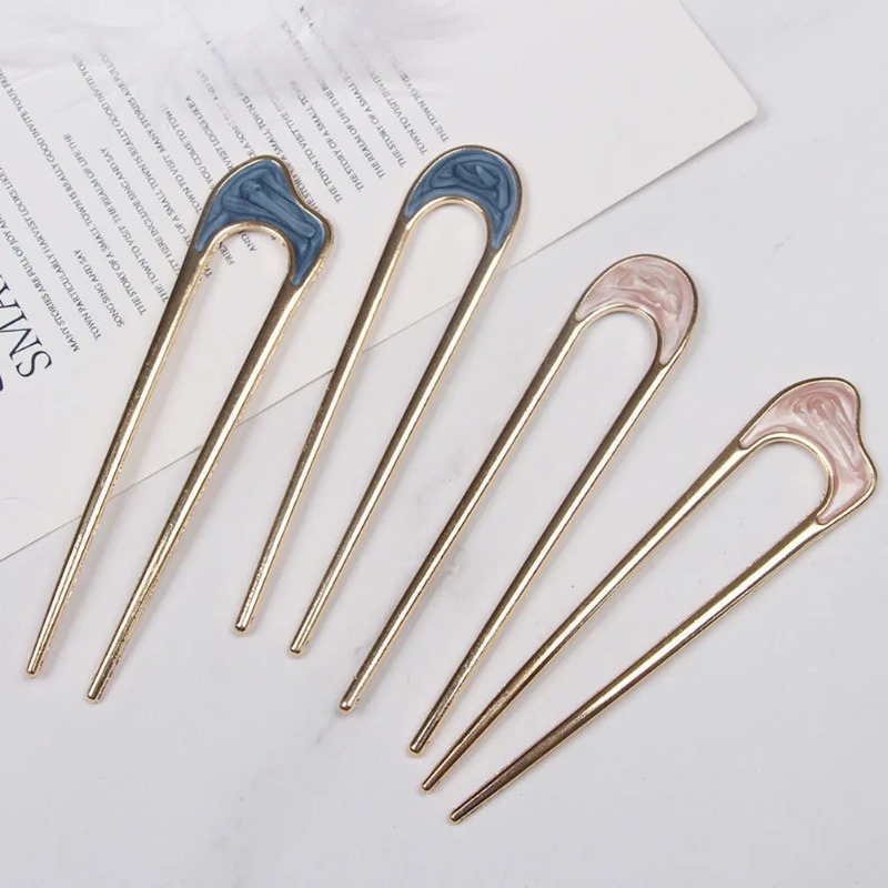 Hair Fork Stick - กิ๊บติดผมทรง U แบบจีน 1 ชิ้น กิ๊บโลหะสั้นสไตล์เรโทร