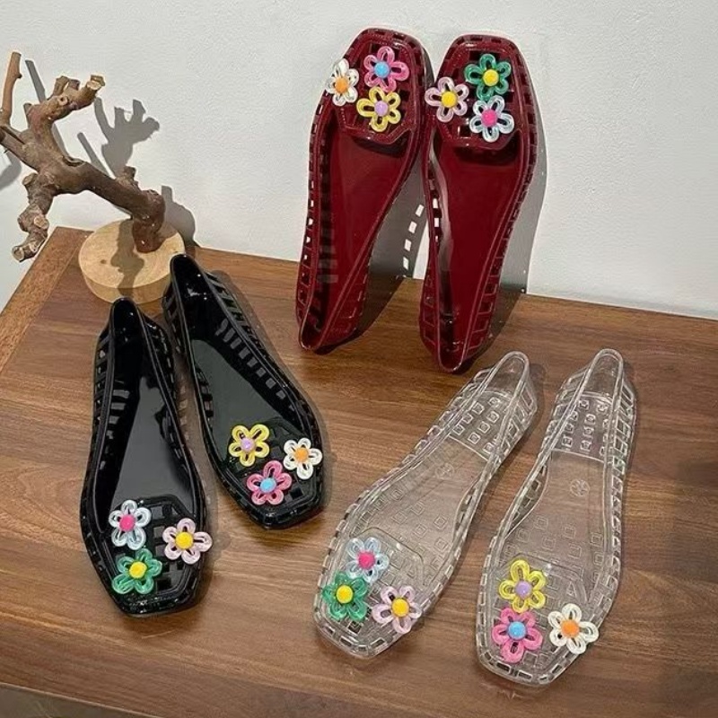 รองเท้าเจลลี่ลายดอกไม้แฮนด์เมด - Women Accessories Products บทวิจารณ์และราคา