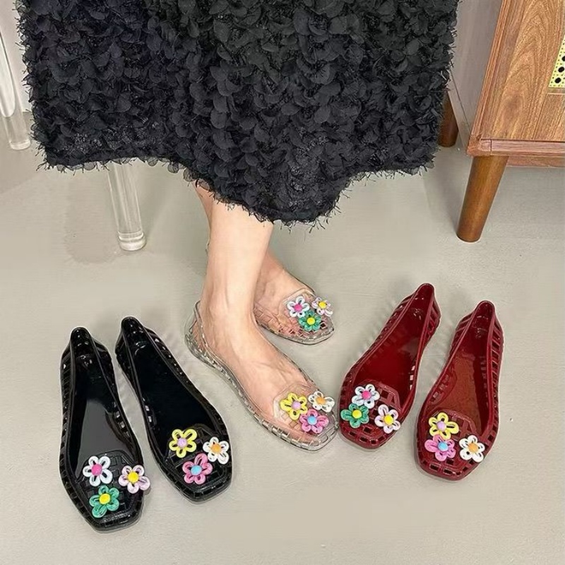 รองเท้าเจลลี่ลายดอกไม้แฮนด์เมด - Women Accessories Products บทวิจารณ์และราคา