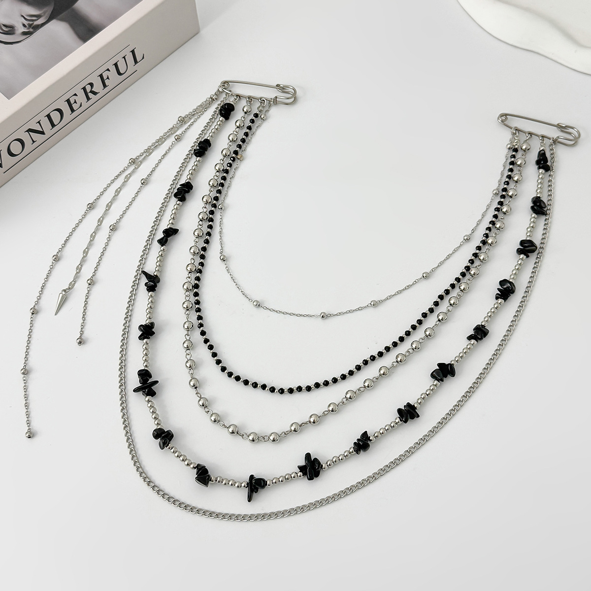 เข็มกลัดคริสตัลยาวสไตล์พังก์ฮิ - Women Accessories Chain บทวิจารณ์และราคา