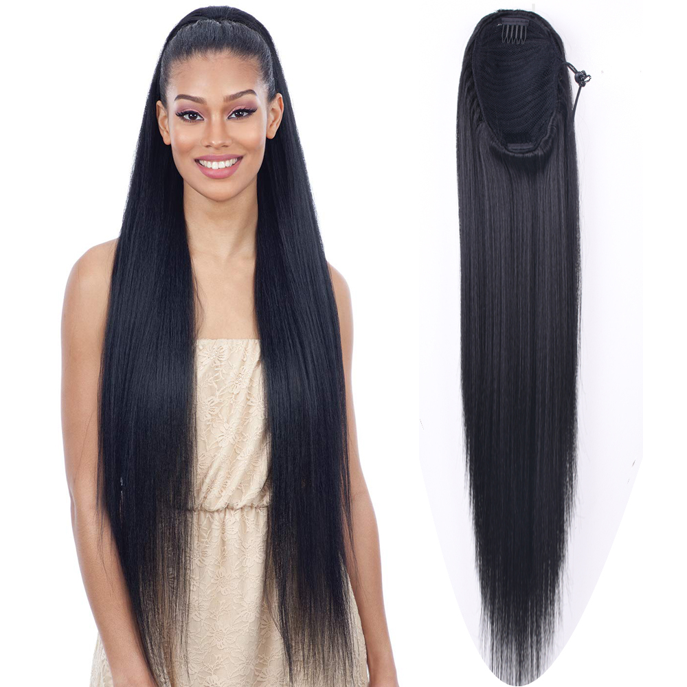 30นิ้วยาว Afro พัฟ Yaki Straig - Hair Band Elastic บทวิจารณ์และราคา