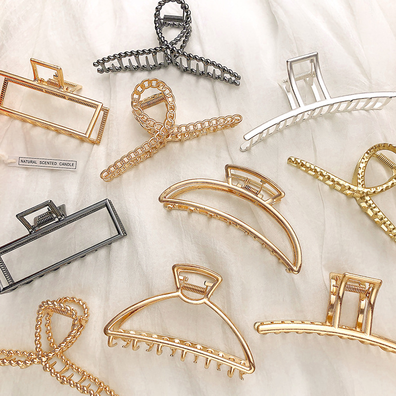แฟชั่นโลหะผม Claw สําหรับผู้หญ - Hair Claw Clip Set บทวิจารณ์และราคา