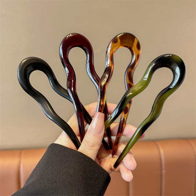กิ๊บติดผมรูปตัวยู แฟชั่นลายกระ - Hair Fork Stick บทวิจารณ์และราคา