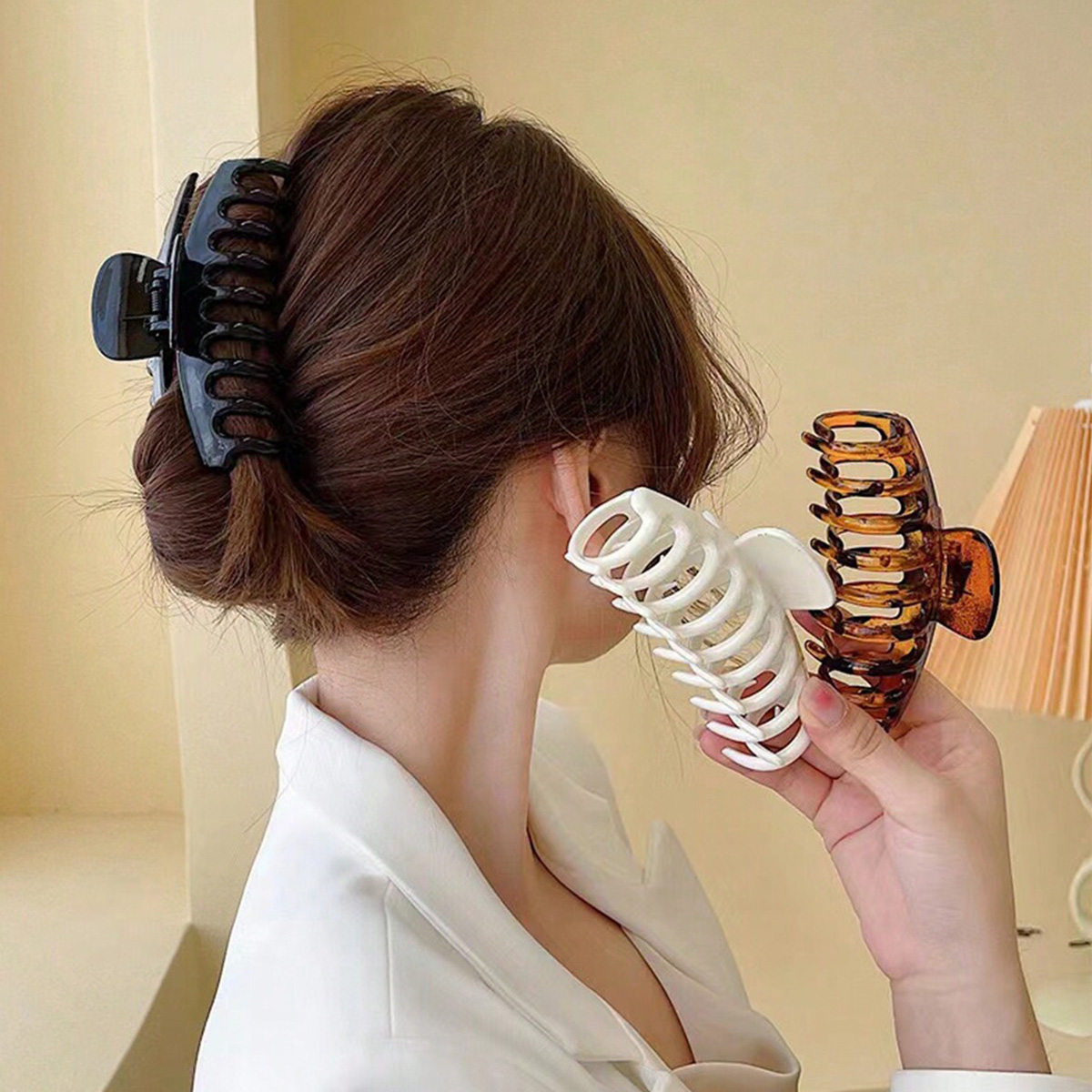 กิ๊บติดผมสุดหรูทำจากเรซินหลากส - Hair Claw Clip Set บทวิจารณ์และราคา