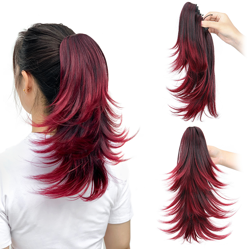 14 นิ้วสังเคราะห์สั้น CURLY La - Hair Claw Clip Set บทวิจารณ์และราคา