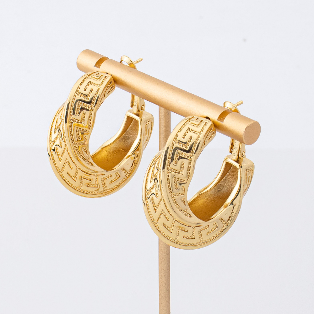 ต่างหูแบบห้อยทรงไม่สมมาตรชุบทอ - Women Accessories Dubai บทวิจารณ์และราคา