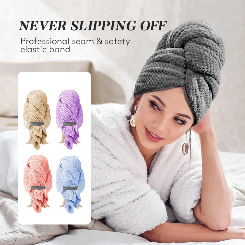 ผ้าขนหนูไมโครไฟเบอร์ขนาดใหญ่พิ - Hair Band Elastic บทวิจารณ์และราคา