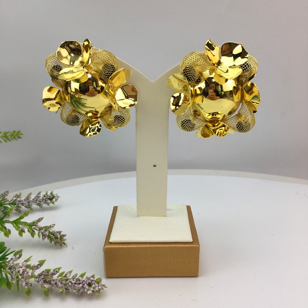 ต่างหูชุบทองสำหรับผู้หญิงเครื่ - Women Accessories Dubai บทวิจารณ์และราคา