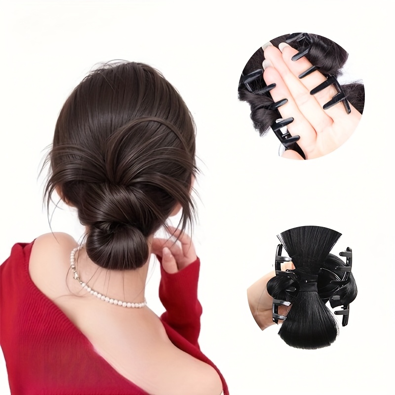 ต่ําสังเคราะห์ Bun ผมหางม้าธรร - Hair Claw Clip Set บทวิจารณ์และราคา
