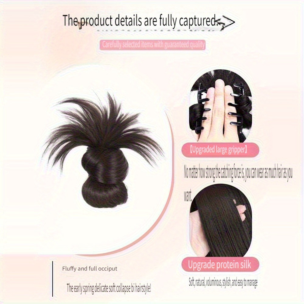 ต่ําสังเคราะห์ Bun ผมหางม้าธรร - Hair Claw Clip Set บทวิจารณ์และราคา