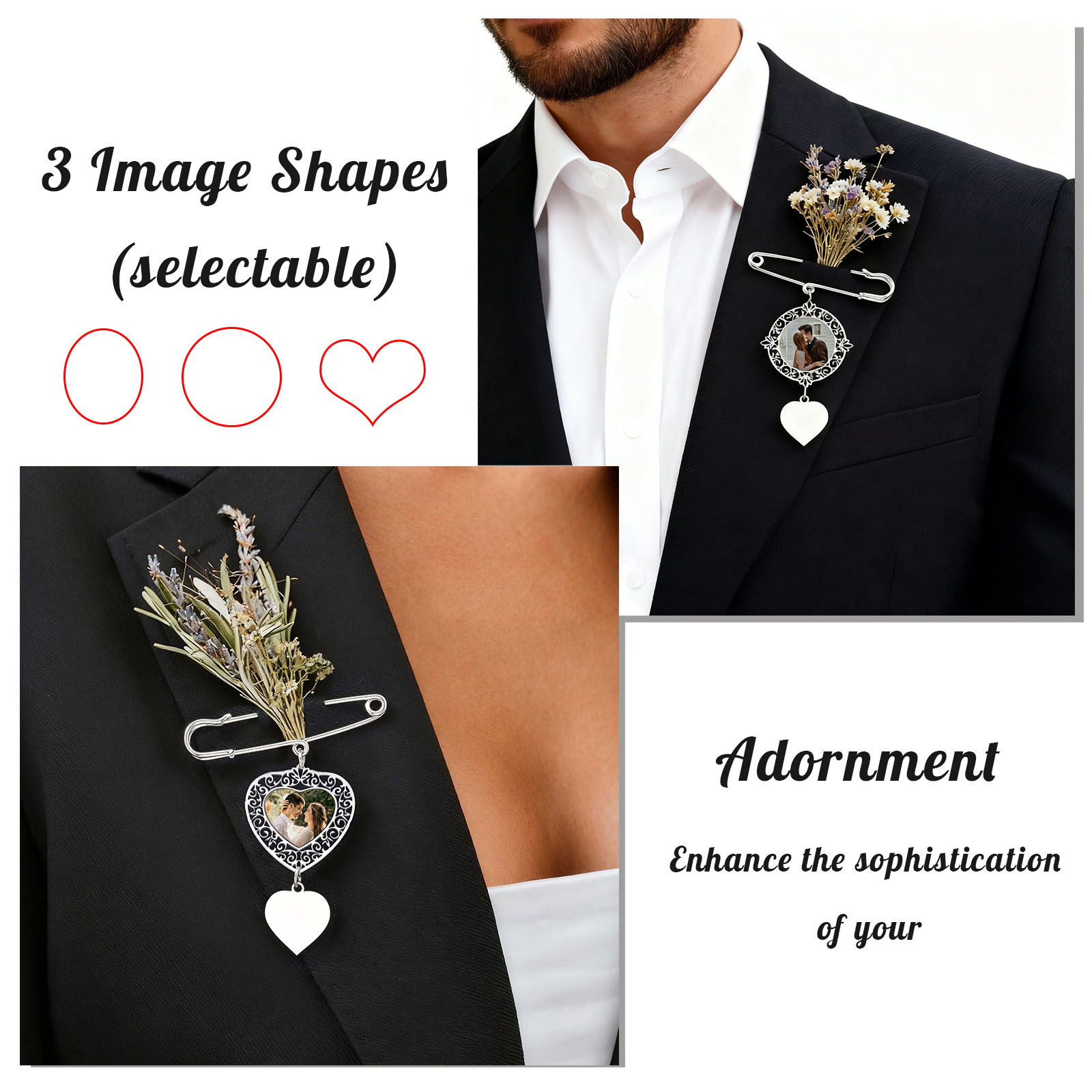 เข็มกลัดรูปภาพแบบกำหนดเอง DIY  - Women Accessories Images บทวิจารณ์และราคา