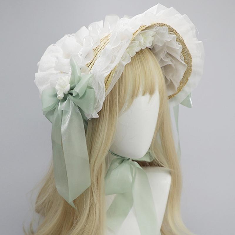 Y3ne Victorian Lace Bonnet Hat - Women'S Victorian Era Accessories บทวิจารณ์และราคา