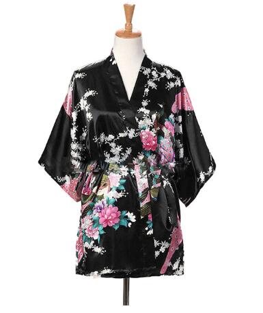 ชุดนอนผ้าไหมซาตินลายพิมพ์นกยูง - Women'S Kimono Accessories บทวิจารณ์และราคา