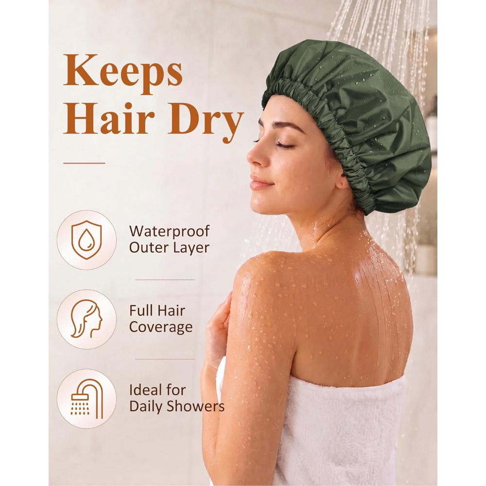 หมวกอาบน้ำกันน้ำแบบใช้ซ้ำได้สำ - Women Accessories Images บทวิจารณ์และราคา