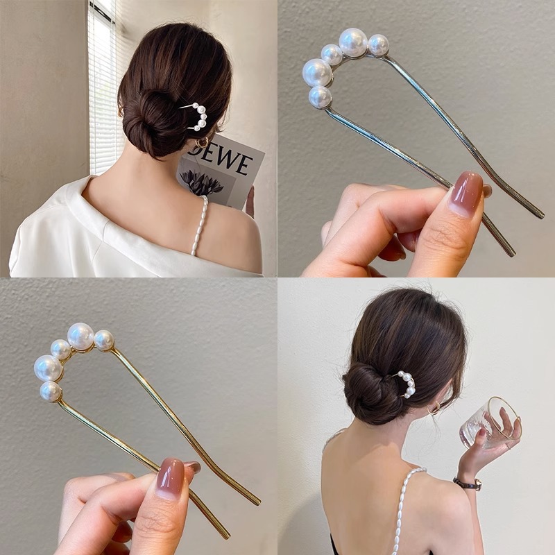 กิ๊บติดผมรูปตัว U สไตล์วินเทจ  - Hair Fork Stick บทวิจารณ์และราคา