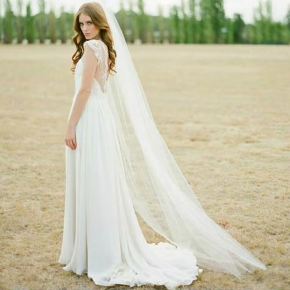 ผ้าคลุมหน้างานแต่งงานสีขาวงาช้ - Women Accessories Images บทวิจารณ์และราคา