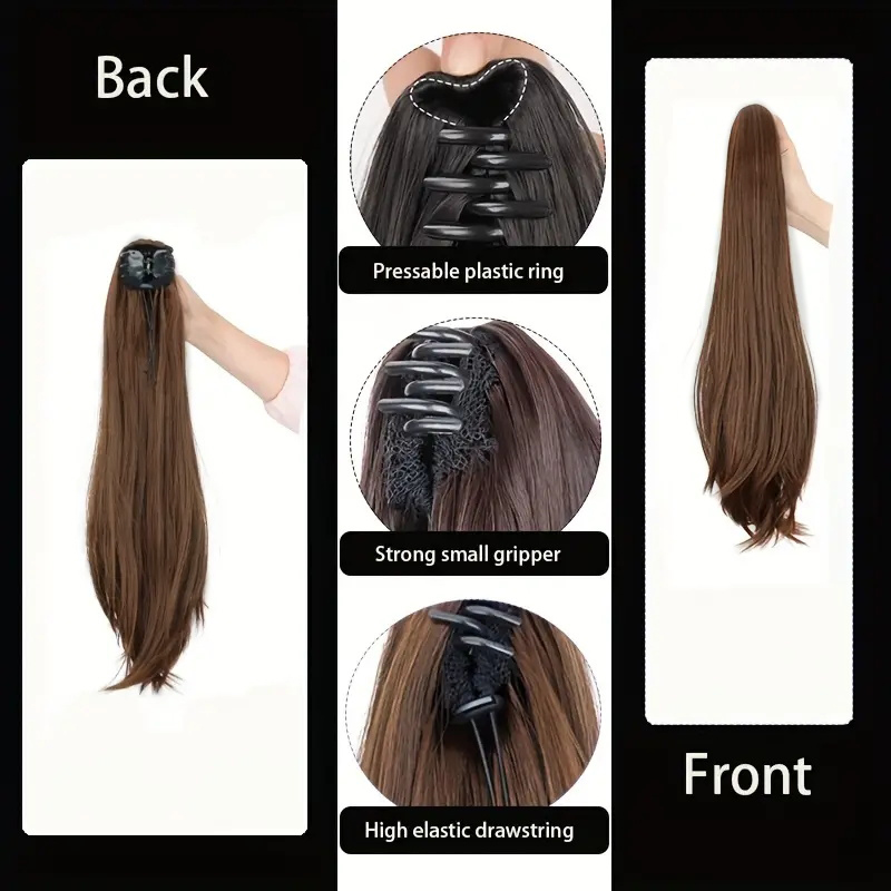 Elegant สังเคราะห์ผมหางม้าผู้ห - Hair Claw Clip Set บทวิจารณ์และราคา