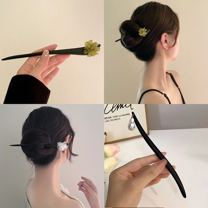วินเทจสไตล์จีนไม้ดอกไม้ผม Stic - Hair Fork Stick บทวิจารณ์และราคา