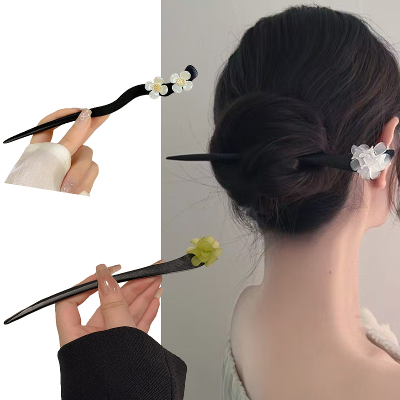 วินเทจสไตล์จีนไม้ดอกไม้ผม Stic - Hair Fork Stick บทวิจารณ์และราคา