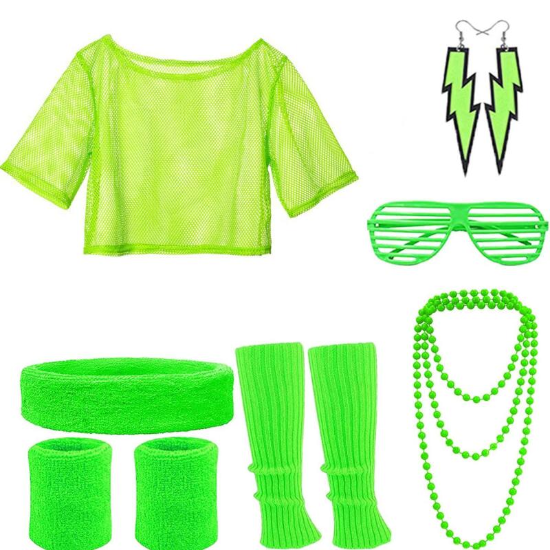 ชุดฮิปปี้ดิสโก้ยุค 80 เสื้อครอ - Women Accessories Products บทวิจารณ์และราคา