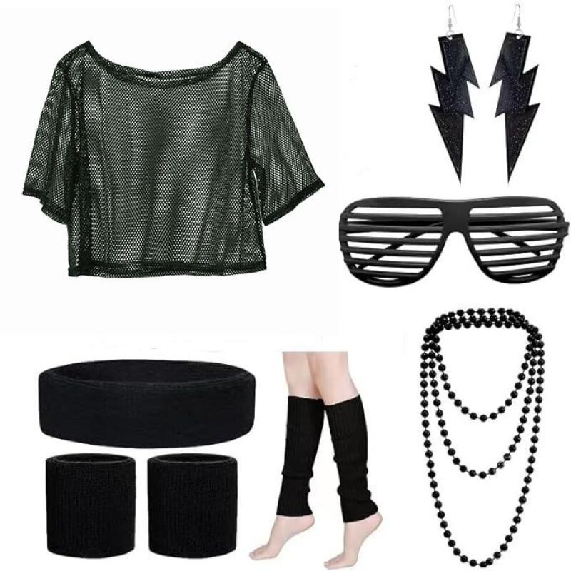 ชุดฮิปปี้ดิสโก้ยุค 80 เสื้อครอ - Women Accessories Products บทวิจารณ์และราคา