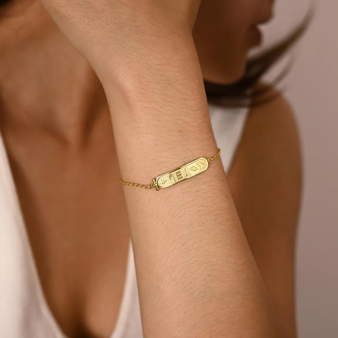 กำไลข้อมือชื่อภาษาอียิปต์แบบกำ - Women Accessories Egypt บทวิจารณ์และราคา