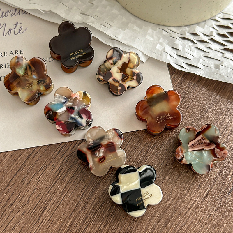ชุดกิ๊บติดผมอะซิเตทลายดอกไม้สุ - Hair Claw Clip Set บทวิจารณ์และราคา