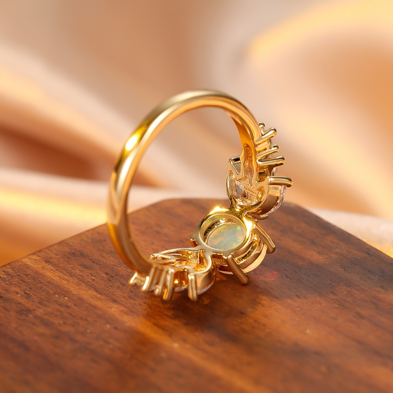 แหวนเพทายทรงตาแมวสีขาวทองออสเต - Women'S Accessories Australia บทวิจารณ์และราคา