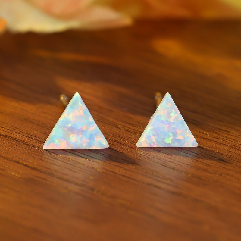 ต่างหูทรงสามเหลี่ยมแบบแบนสีขาว - Women'S Accessories Australia บทวิจารณ์และราคา