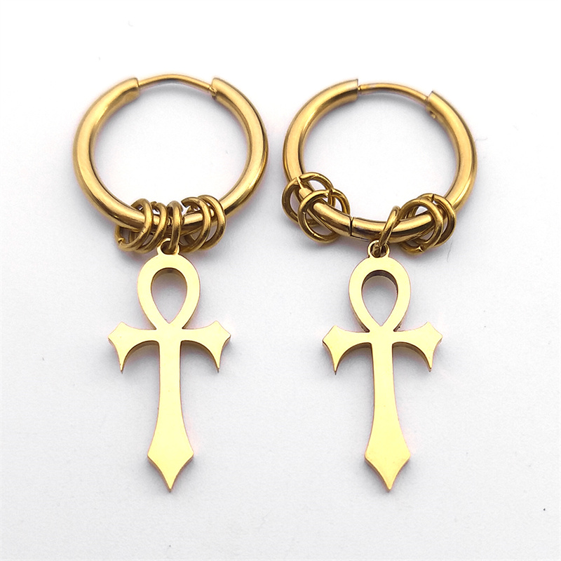 ห่วงกางเขนสไตล์อียิปต์ต่างหูแบ - Women Accessories Egypt บทวิจารณ์และราคา