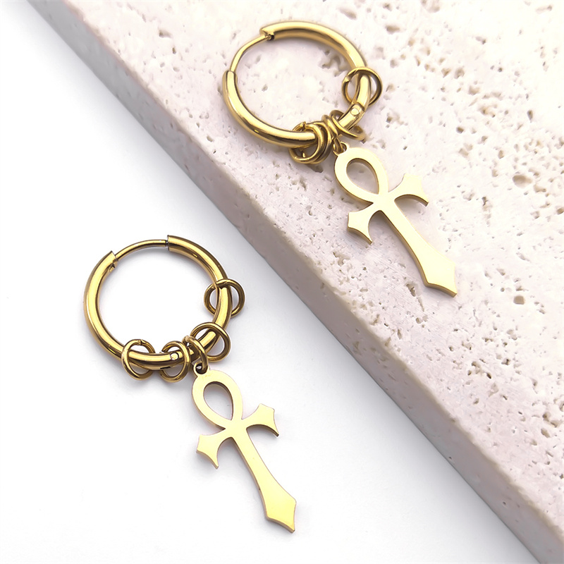 ห่วงกางเขนสไตล์อียิปต์ต่างหูแบ - Women Accessories Egypt บทวิจารณ์และราคา